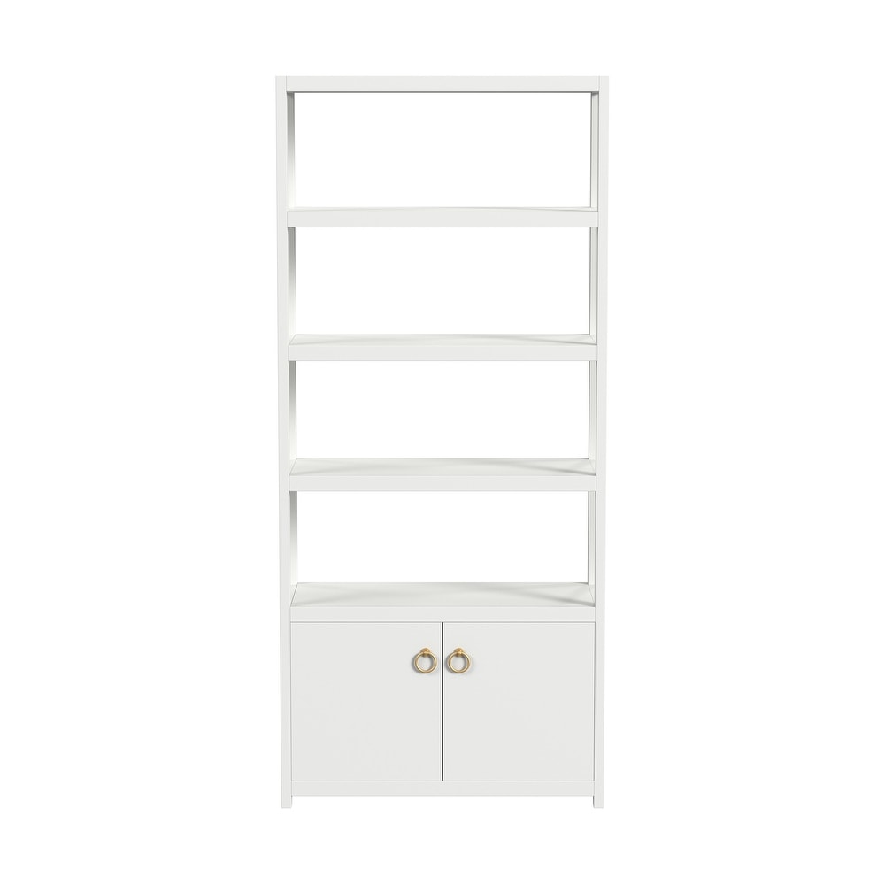 Lark 4 Tier Etagere Bookcase Cabinet