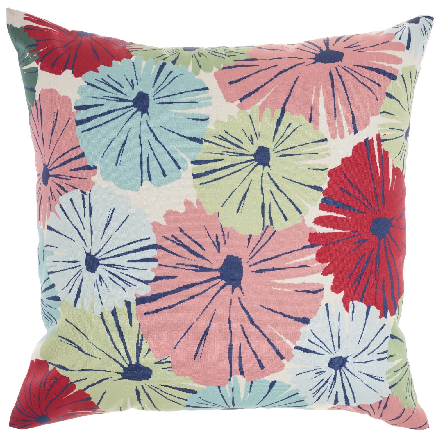 Waverly Flamingos Indoor Outdoor Throw Pillow