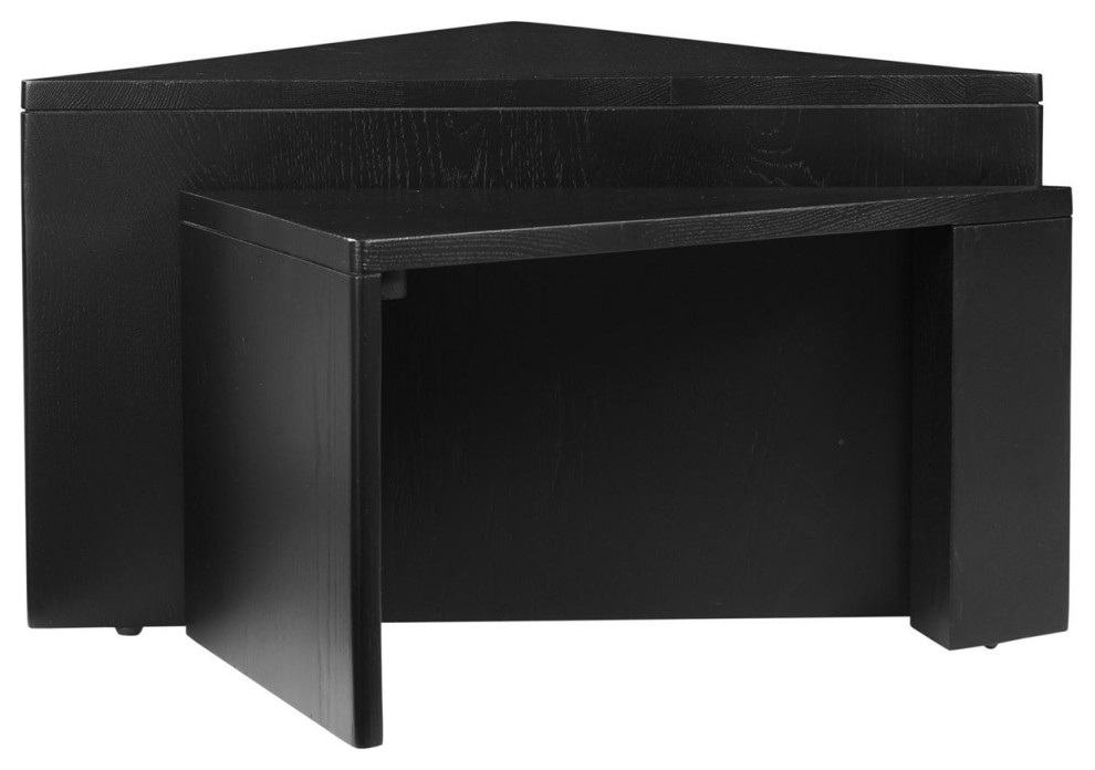 Aton Coffee Table  Black   Transitional   Coffee Table Sets   by Lighting New York  Houzz