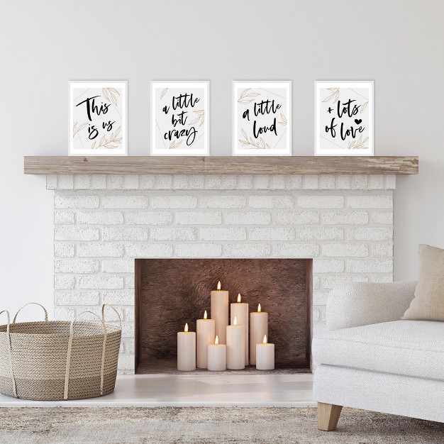 Big Dot Of Happiness This Is Us Unframed Family And Living Room Linen Paper Wall Art Set Of 4 Artisms 8 X 10 Inches