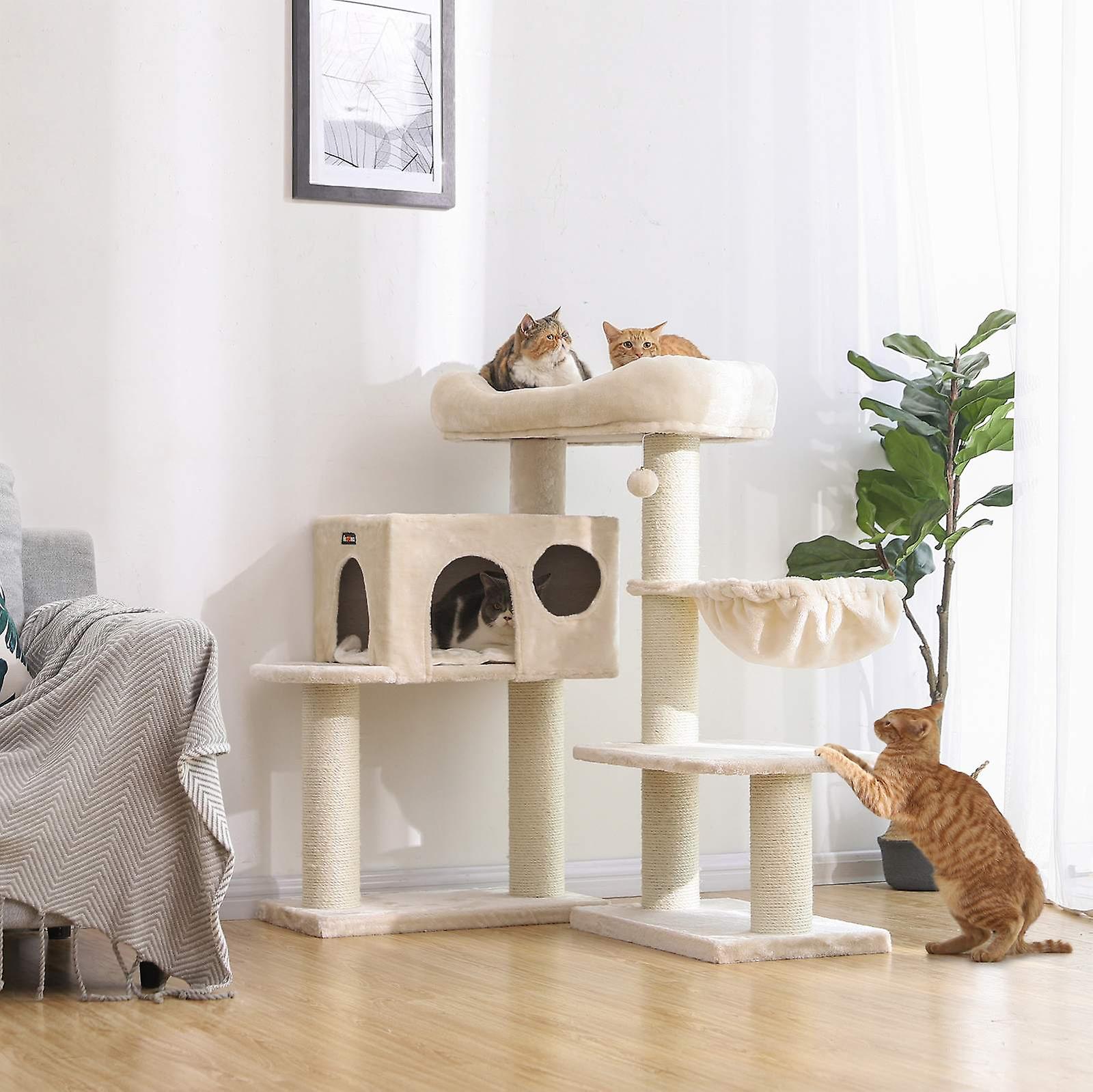 Krabpaal dikke palen 112 cm beige