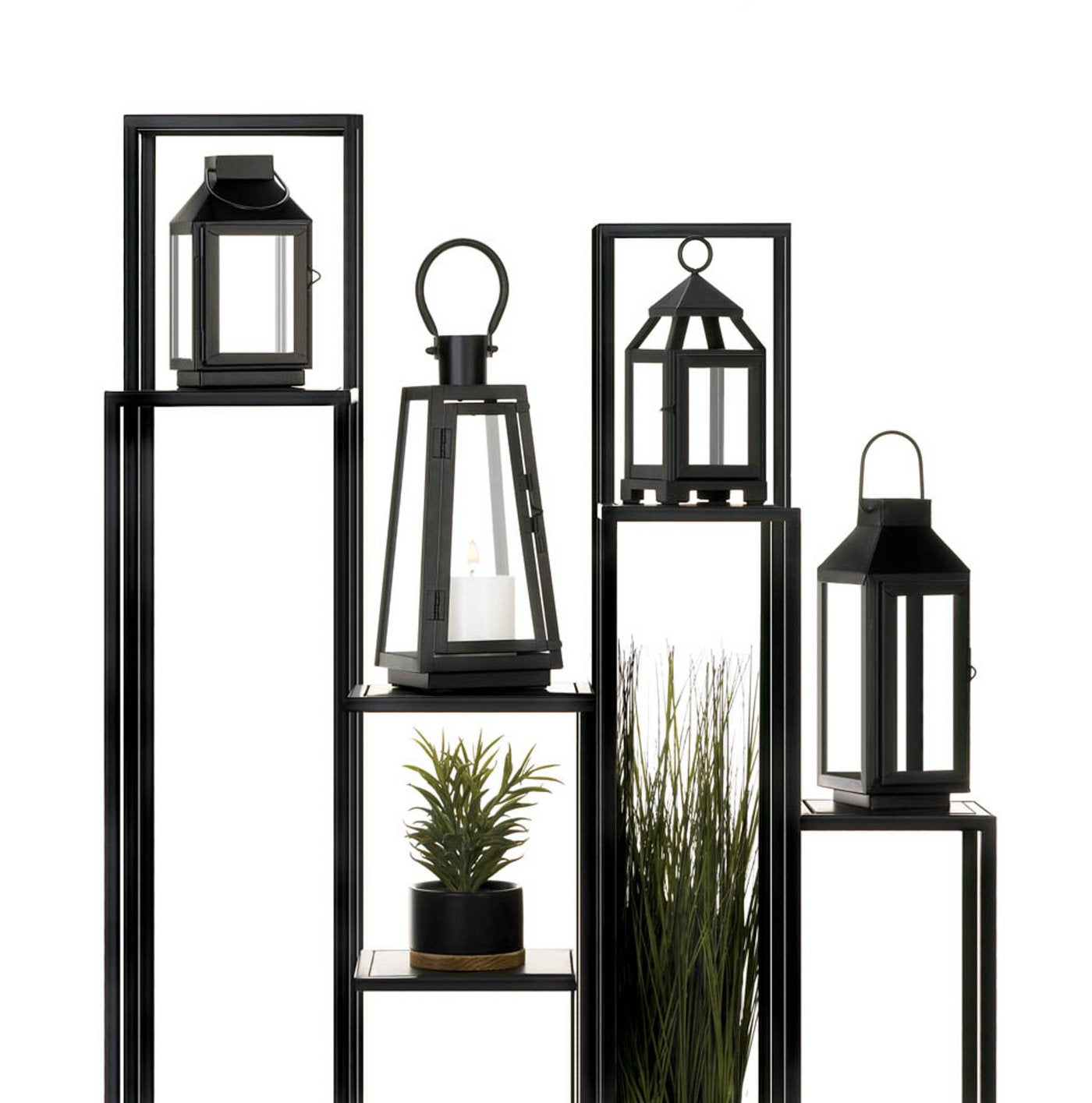 MINI SQUARE TOP BLACK LANTERN