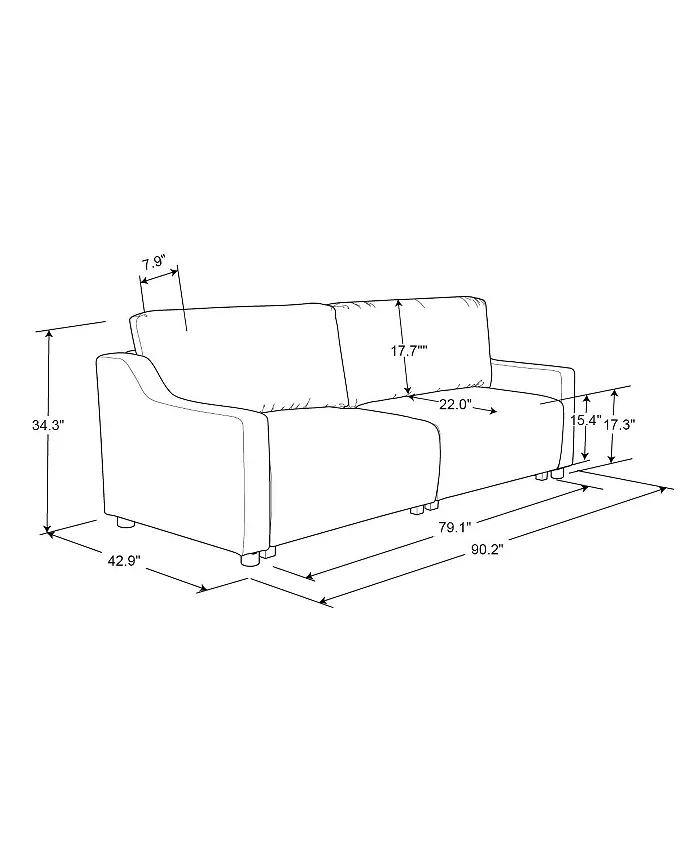 Serta Eilidh 90 Convertible Sofa