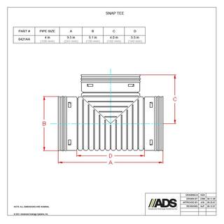 Advanced Drainage Systems 4 in. Singlewall Snap Tee 0421AA