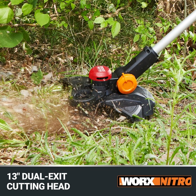 Worx Nitro Wg173 20v Brushless 13 Cordless String Trimmer battery amp Charger Included