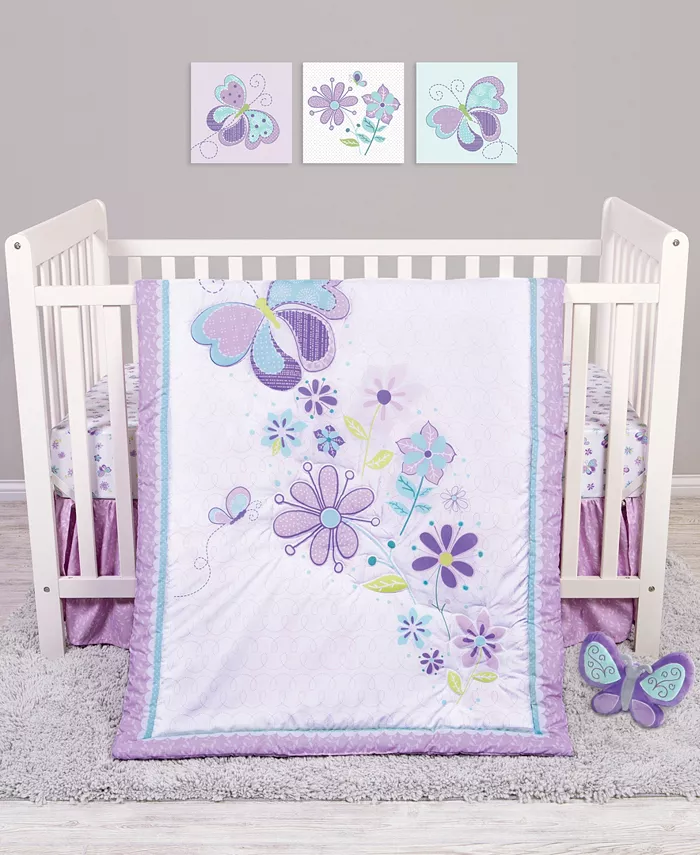 Trend Lab Sammy and Lou Butterfly Meadow 4 Piece Crib Bedding Set