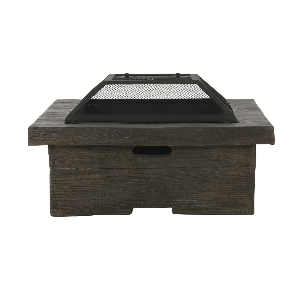 Bolton Outdoor Lightweight Concrete Wood Burning Fire Pit by Christopher Knight Home