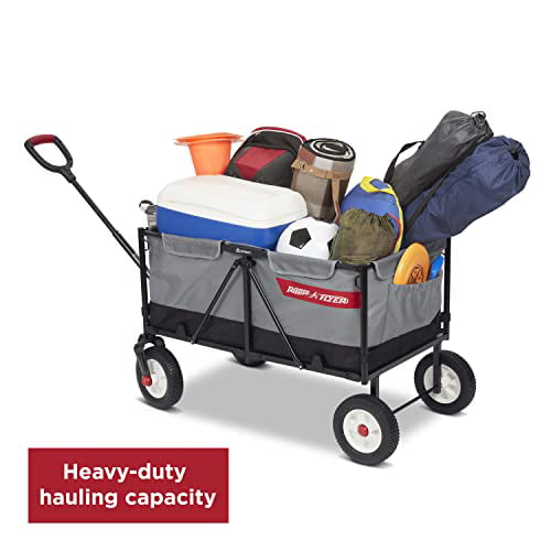 Radio Flyer ,the Beast EZ Fold Maximum Capacity Heavy-Duty Kid & Cargo Wagon, Gray Collapsible Wagon