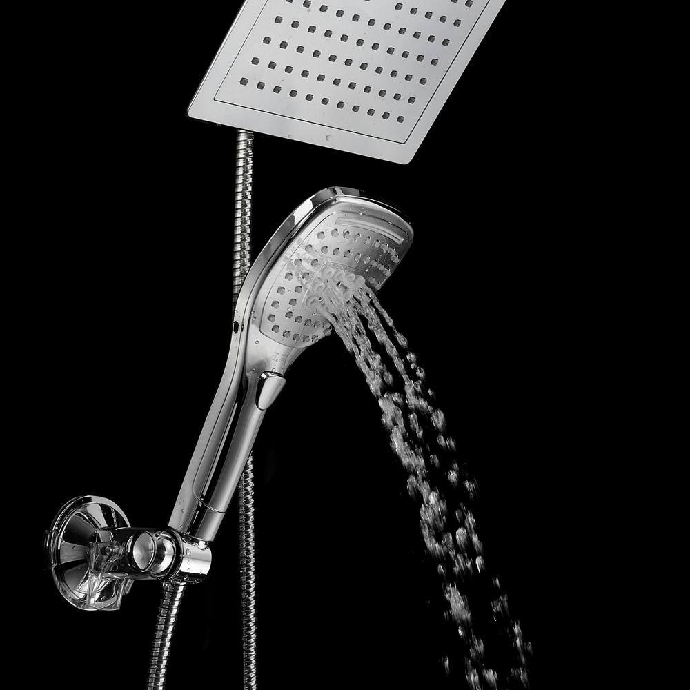 Dream Spa 5-spray 9 in. Dual Shower Head and Handheld Shower Head with Waterfall in Chrome 21684