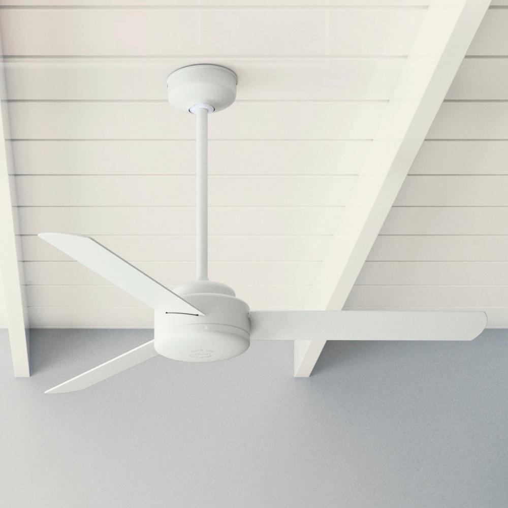 Hunter 52 inch Presto Matte White Modern Ceiling Fan and Wall Control