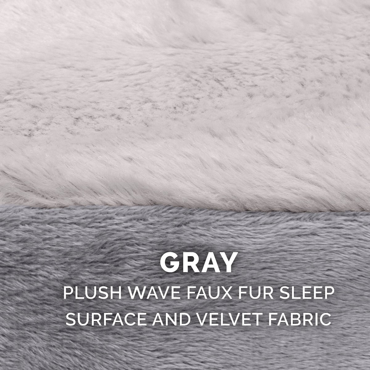 FurHaven Wave Fur and Velvet Memory Foam Snuggery Dog and Cat Bed