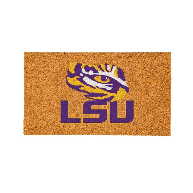 Evergreenncaalsu Tigers Logo Natural Coir 28 X 16 Inches Indoor Outdoor Doormat