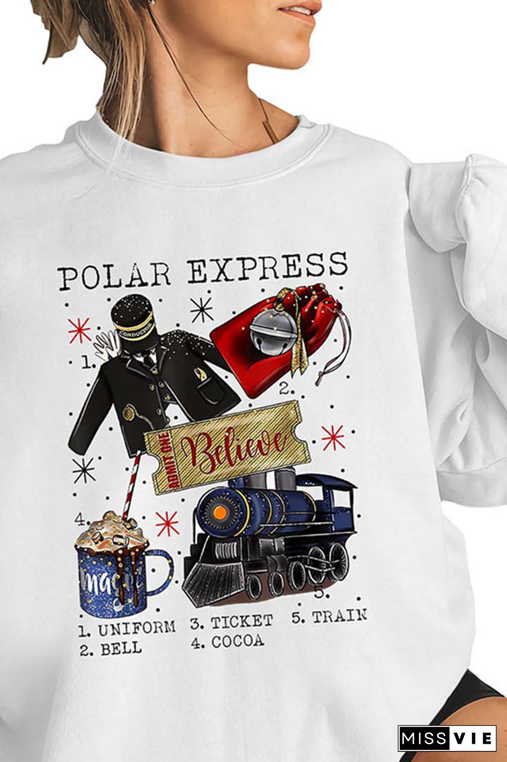 Christmas North Pole Polar Express Classic Crew Sweatshirt Wholesale