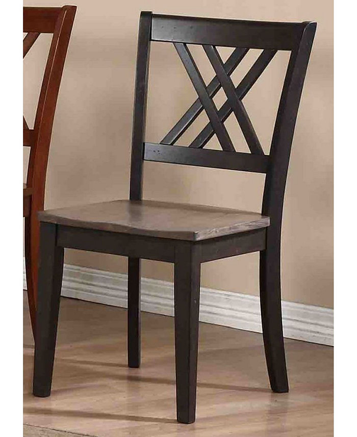 ICONIC FURNITURE Company Double X-Back Dining Chairs Set of 2