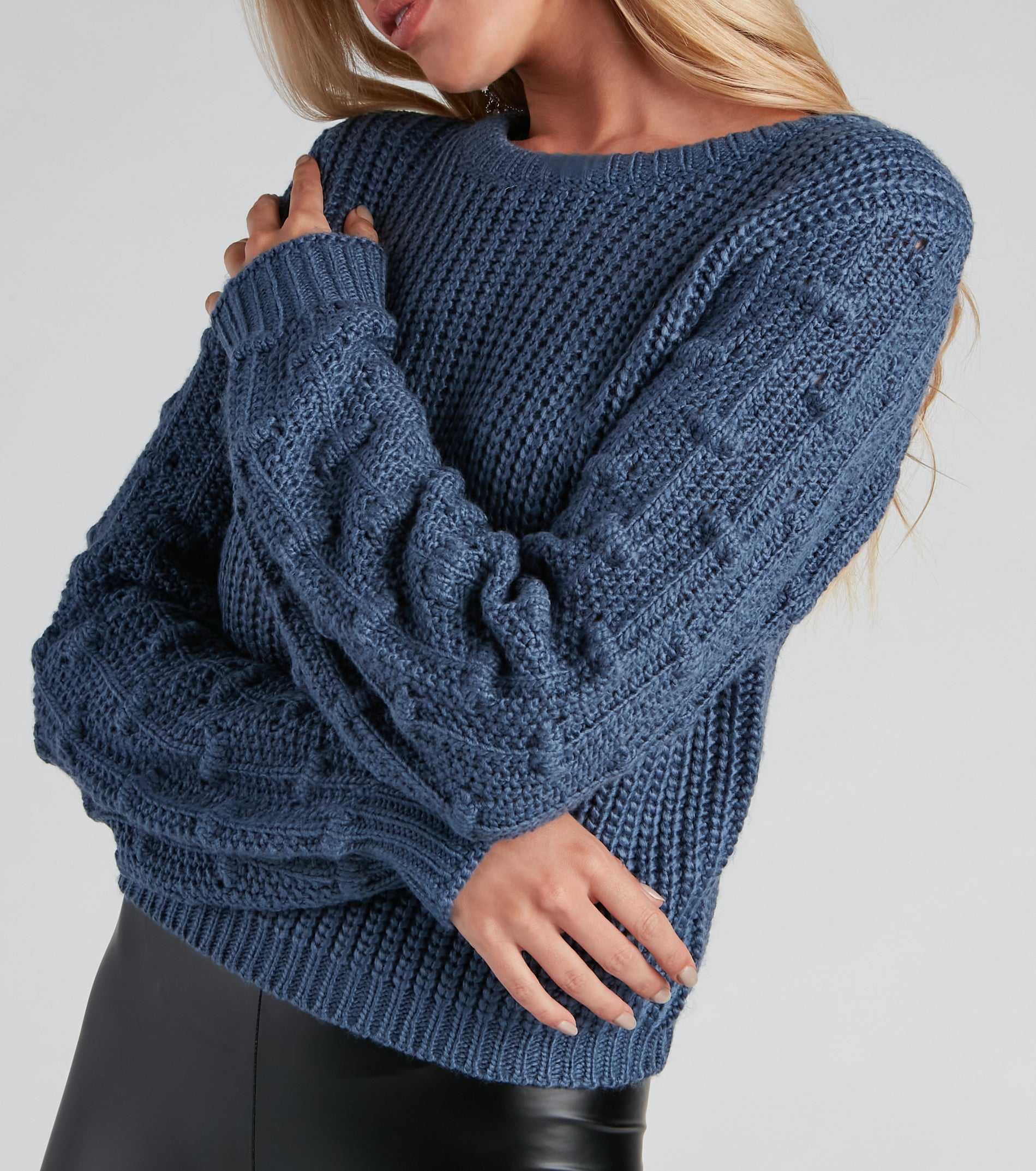 Cozy Up Cropped Knit Sweater