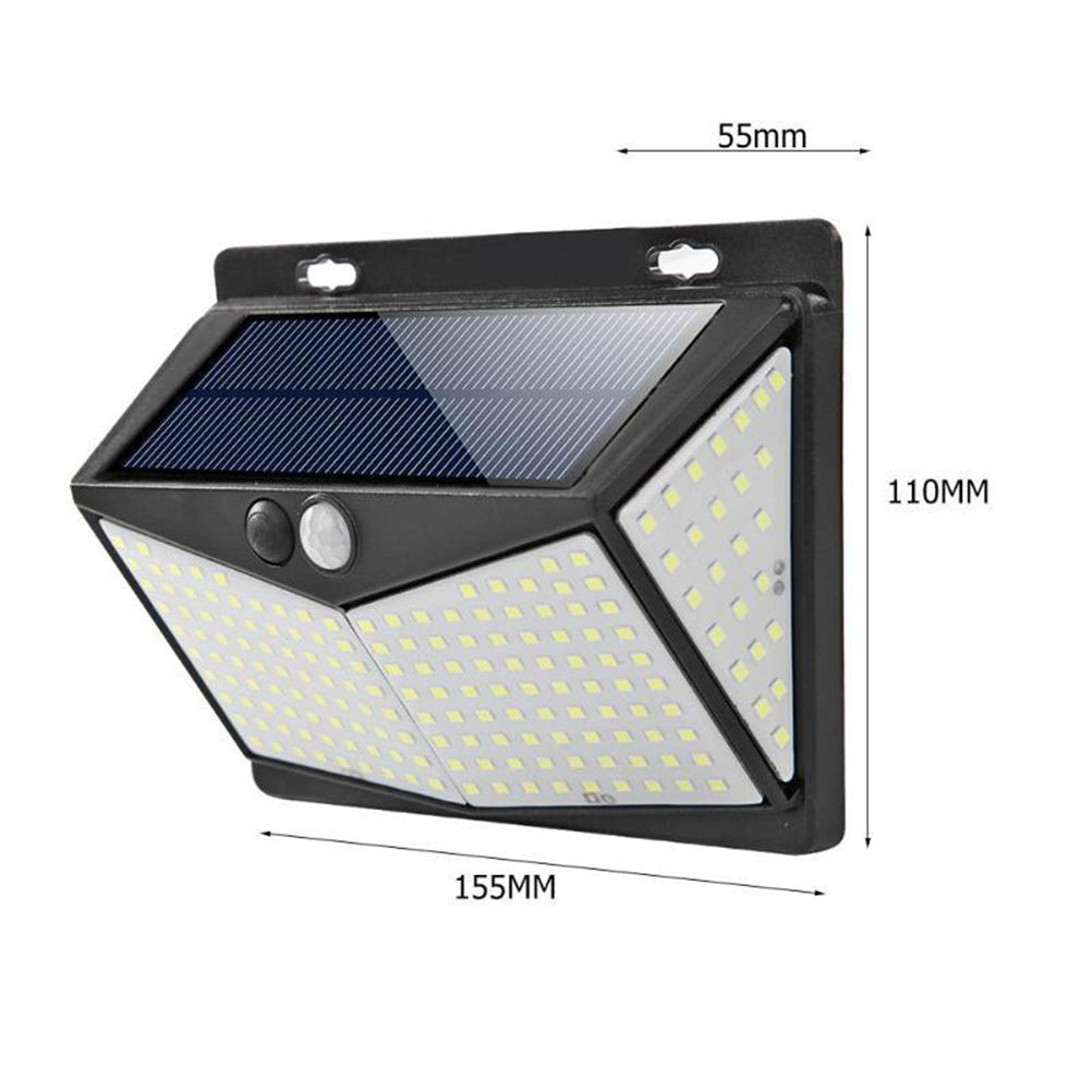 HOMEMAXS 208LED Solar Powered Outdoor Light Motion Sensor Security Lamp Wall Lights for Garden Yard Driveway