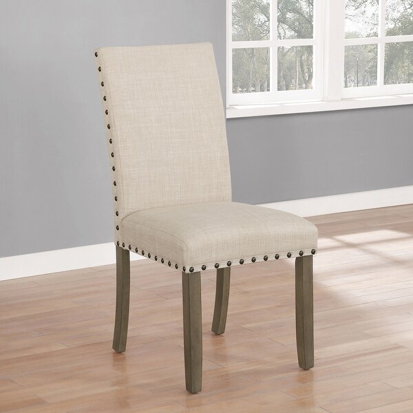 Set of 2 Wooden Upholstered Dining Chair