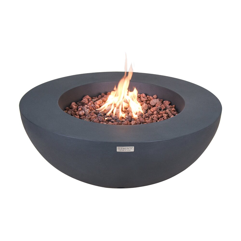 Elementi Lunar Dark Grey Outdoor Fire Pit Bowl   42 Inches