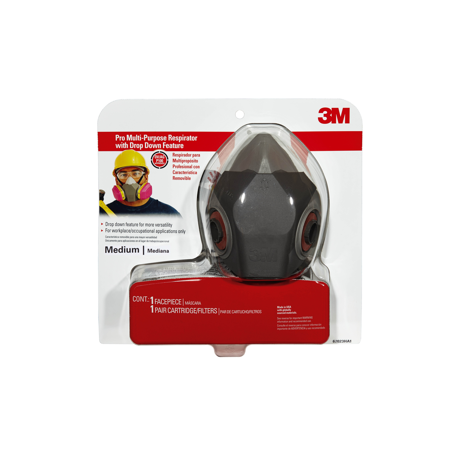 3M P95 Multi-Purpose Respirator Black M 1 pk