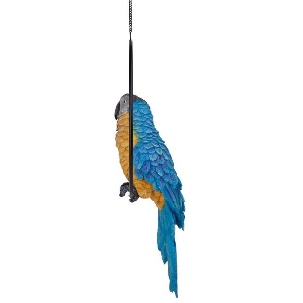 Design Toscano Polly In Paradise Parrot On Ring Perch Large