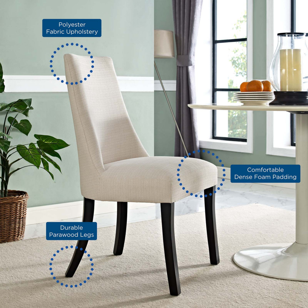 Modway Furniture Reverie Dining Side Chair  Beige   Transitional   Dining Chairs   by Simple Relax  Houzz