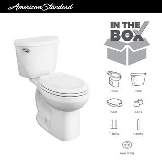 American Standard Reliant 2-Piece 1.28 GPF Single Flush Round Toilet with Slow Close Seat in White 3332128S.020