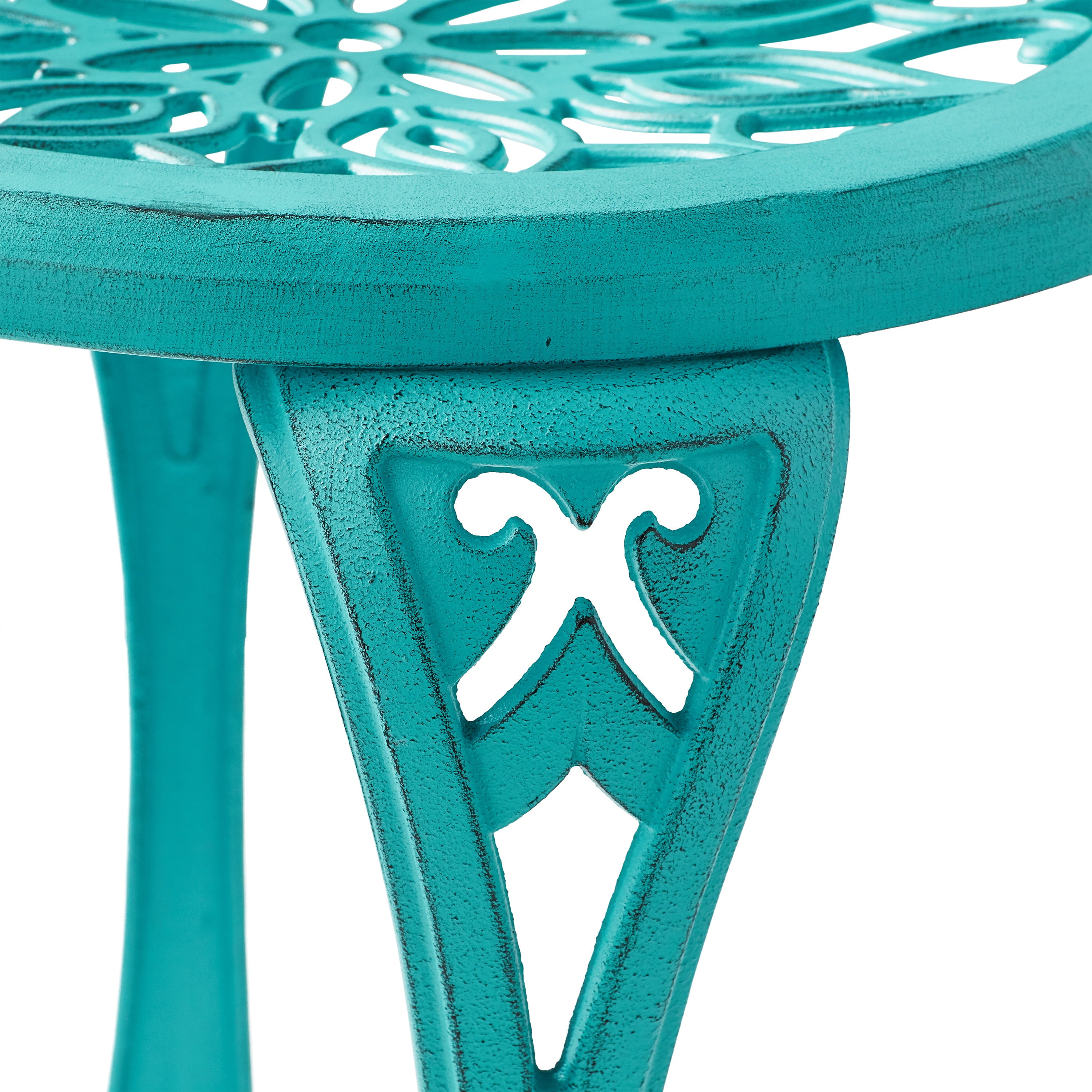 The Pioneer Woman Goldie 3-Piece Cast Aluminum Garden Bistro Set, Teal