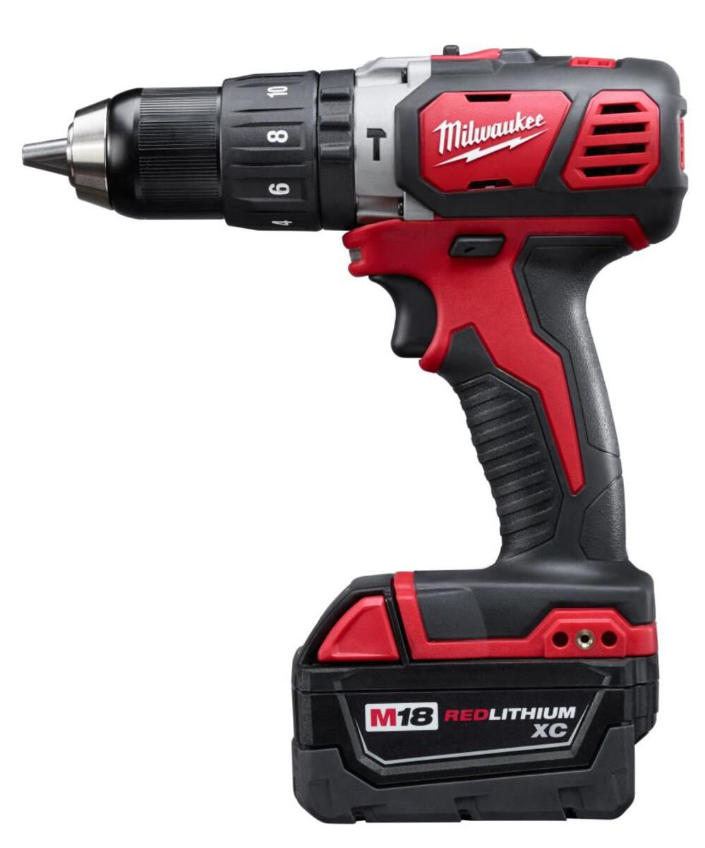 Milwaukee M18 Compact 1/2 in. Hammer Drill/Driver Kit with XC Batteries 2607-22 from Milwaukee