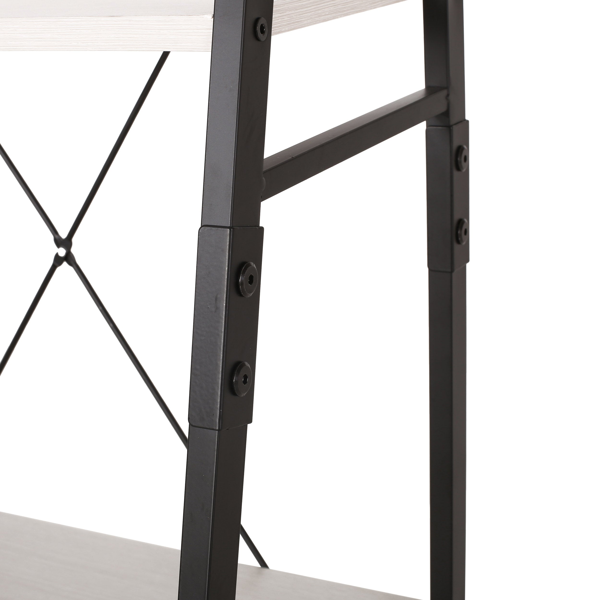 Wolfe Modern Industrial 4 Shelf Etagere Ladder Bookcase