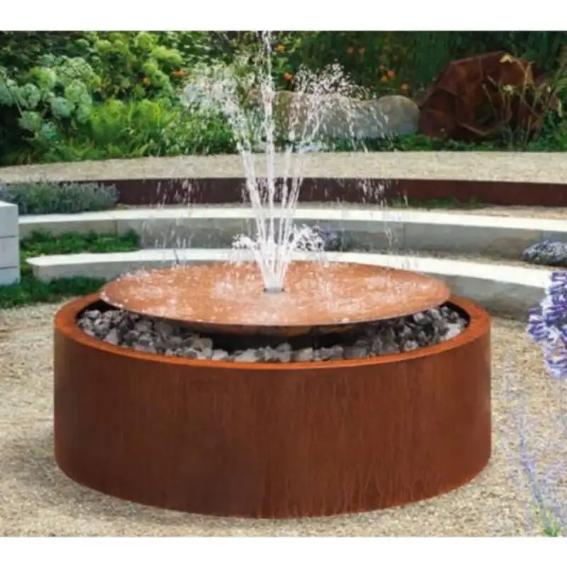 Garden shopping mall decorative water fountains Stainless  Corten Steel Artificial Fountain