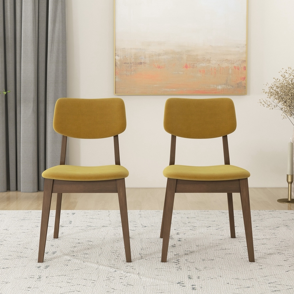 Abrival Mid Century Velvet Dining Chair (Set of 2)