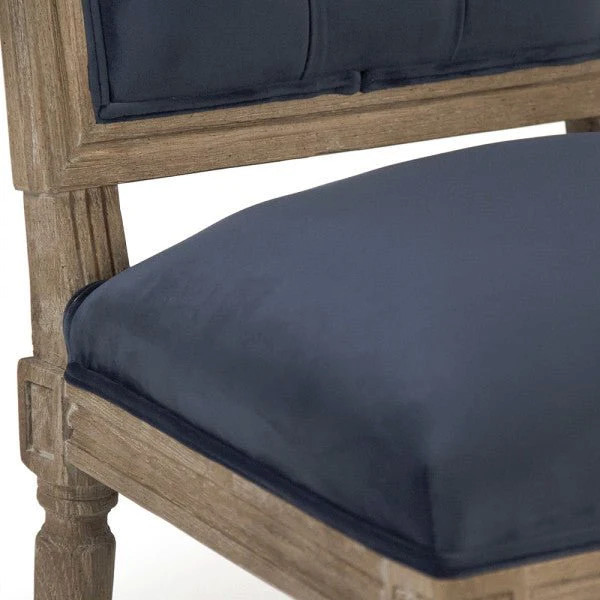 Domani Velvet Louis Side Chair  Blue   French Country   Dining Chairs   by Rustic Home Furniture Deco  Houzz