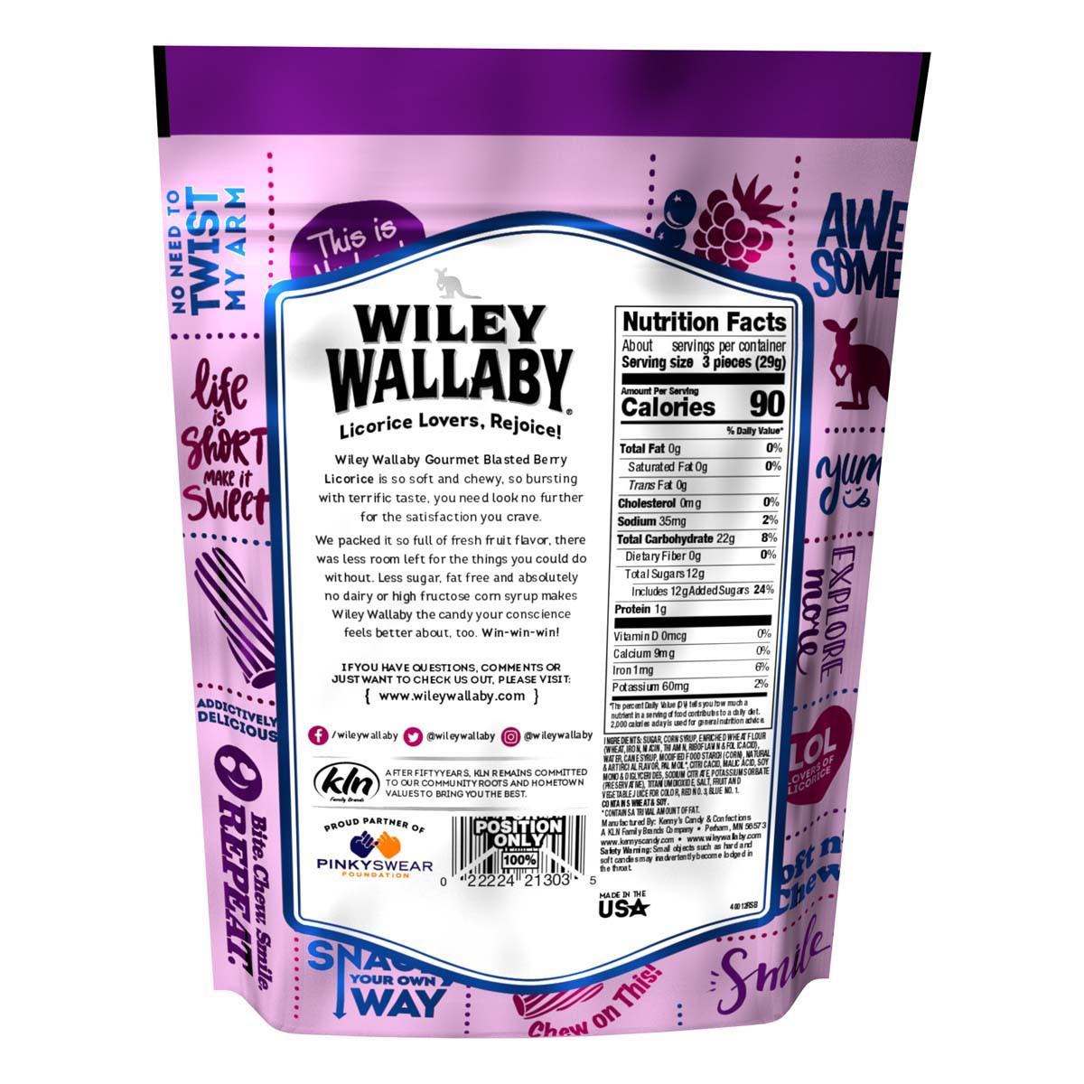 Wiley Wallaby Blasted Berry Licorice 7.05oz