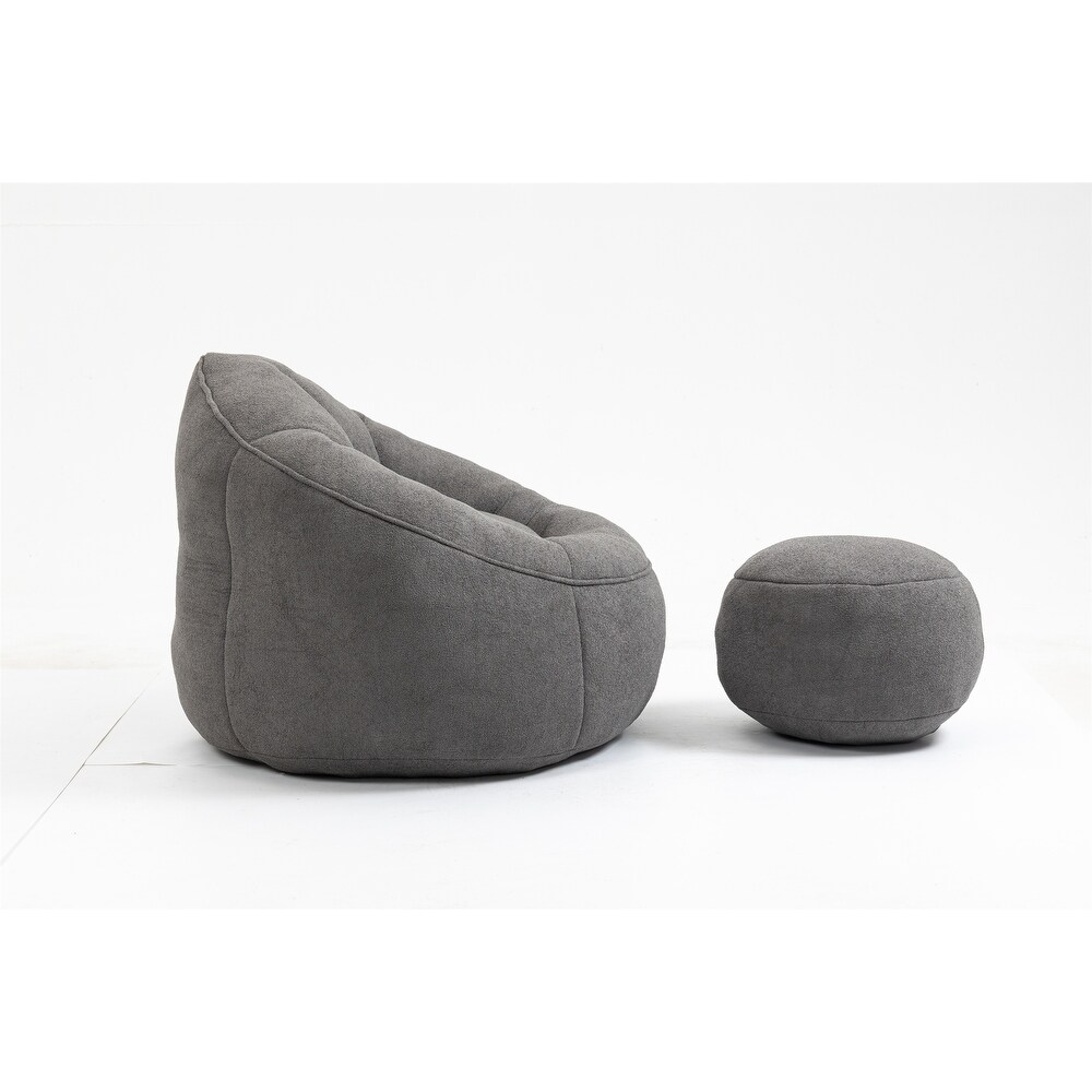 Bean Bag Sofa Chair With Footrest