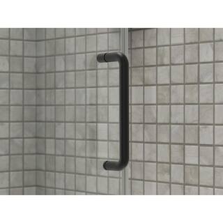 KOHLER Elate 59.625 in. W x 70.5 in. H Sliding Frameless Shower Door in Matte Black with Crystal Clear Glass K-707608-6L-BL