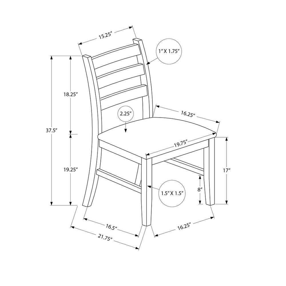 Monarch Specialties Dining Chair  Set Of 2  37\