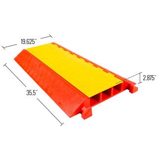 Guardian 3-Channel Polyurethane Cable Protector Ramp for 1.375 in. Dia Cables DH-PCP-4