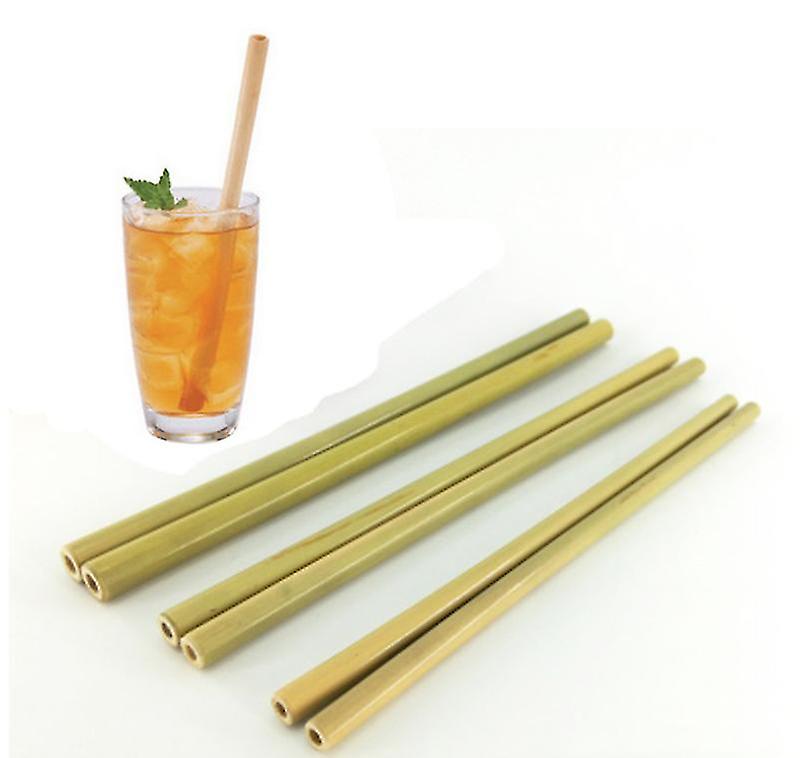 10Pcs / bag bamboo straw reusable straw organic bamboo straw natural wood straw bud 23cm