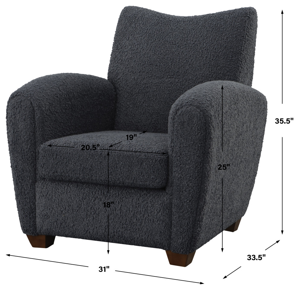 Uttermost Teddy Slate Accent Chair   Transitional   Armchairs And Accent Chairs   by Modern Furniture LLC  Houzz