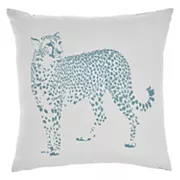 Mina Victory Raised Print Leopard Outdoor Throw Pillow