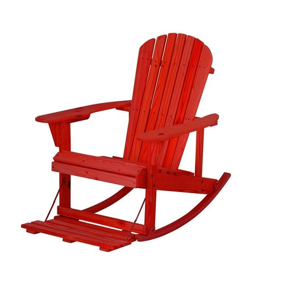 Zero Gravity Collection Adirondack Rocking Chair with Built-in Footrest (2 Pack) - Overstock - 33252666