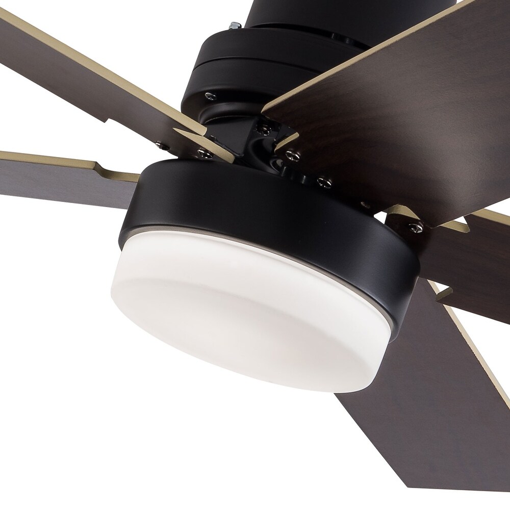 44'' Contemporary Wooden Reversible LED Ceiling Fan with Remote