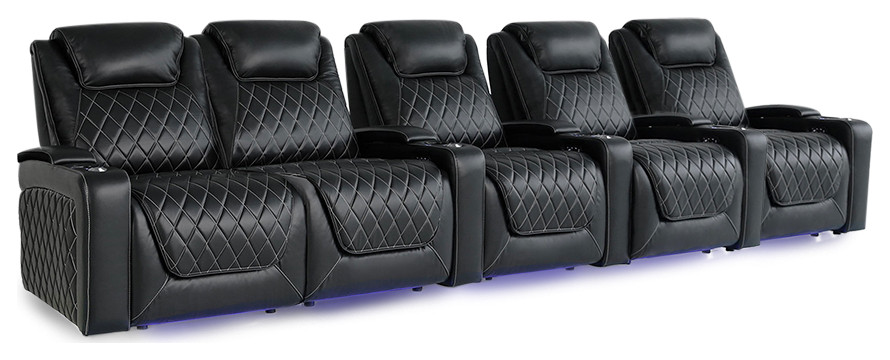 Valencia Oslo XL Top Grain Leather Home Theater Seating Power Headrest  ampLumbar   Theater Seating   by E VISION INTL INC.  Houzz