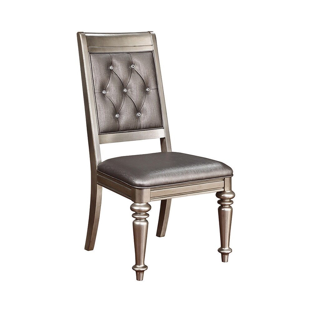 Paramount Metallic Tufted Back Dining Chairs (Set of 6)