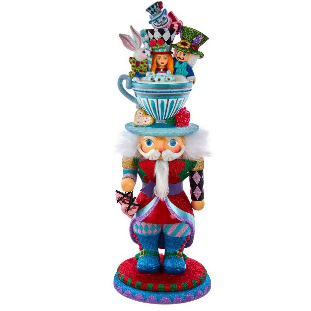 Kurt Adler 18 inch Hollywood Alice Teacup Hat Nutcracker