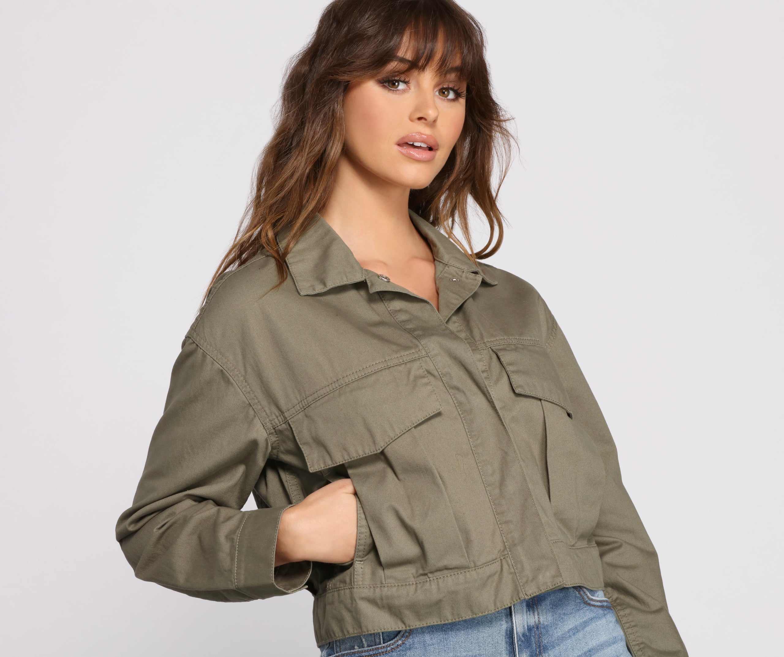 Show Them Who's Boss Oversized Twill Jacket