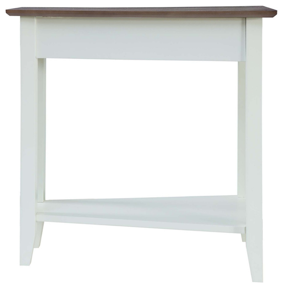 American Heritage Wedge End Table With Shelf   Transitional   Side Tables And End Tables   by ShopLadder  Houzz