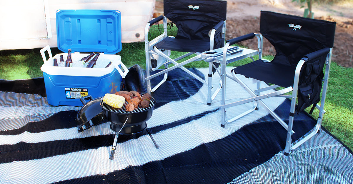 Stylish Camping Swirl Mat 9'x12'