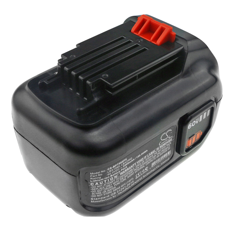 Black amp Decker 60V MAX Blower 60V MAX POWE 2500mAh Replacement Battery BatteryClerkcom Lawn Mower