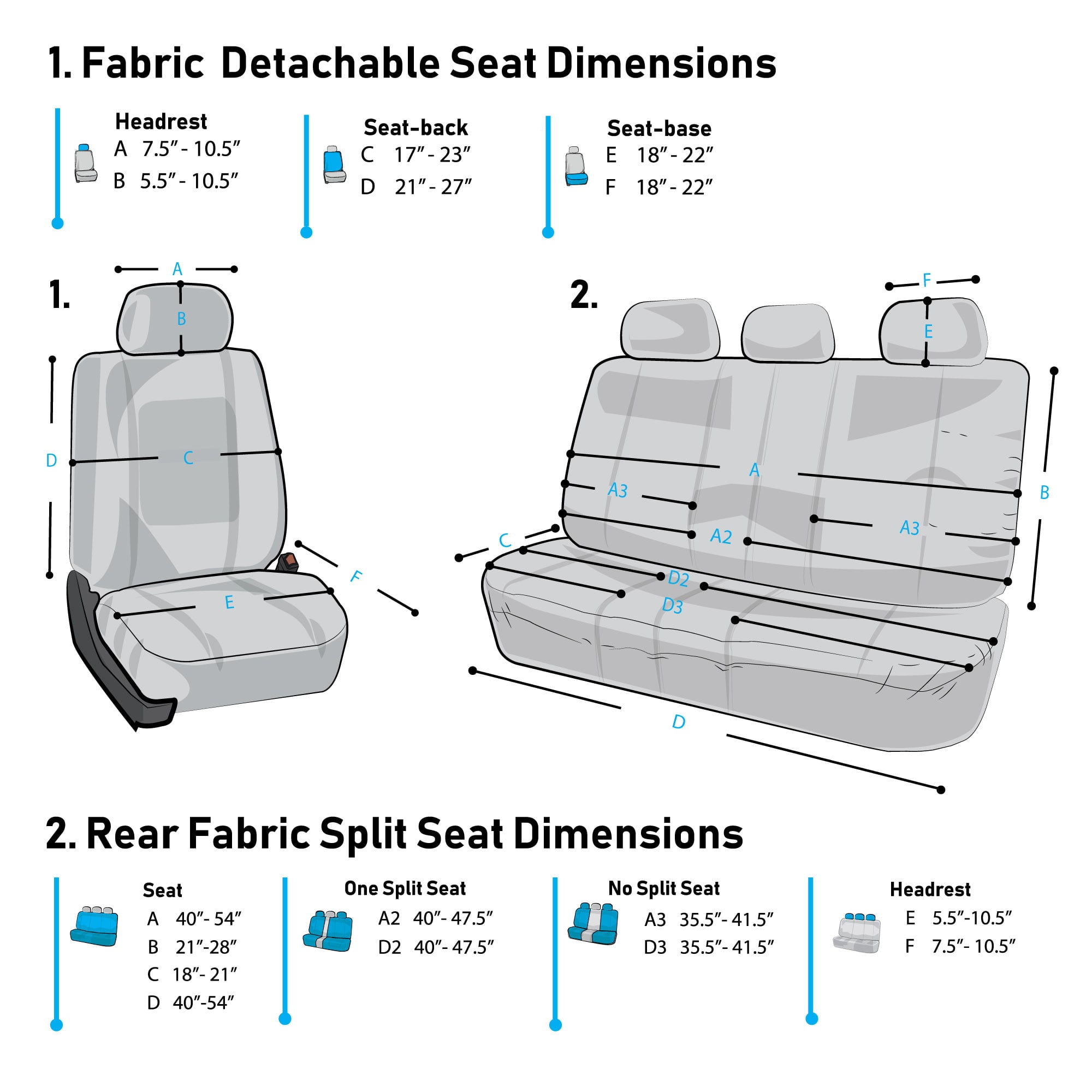 TLH Black Floral Seat Covers Full Set， Universal Fit for Cars， Auto， SUVs